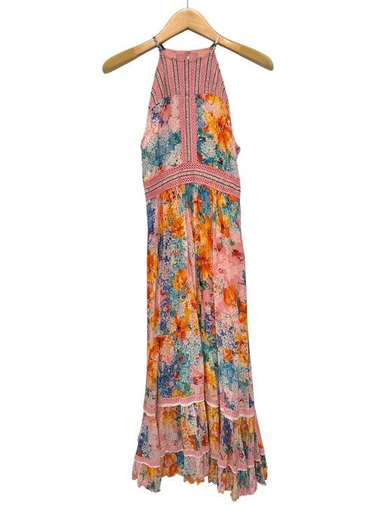 Bhanuni By Jyoti Dresses & Skirts - Anthropologie Bhanuni by Jyoti Yuko Halter Maxi Dress Boho Floral Beaded Size 8